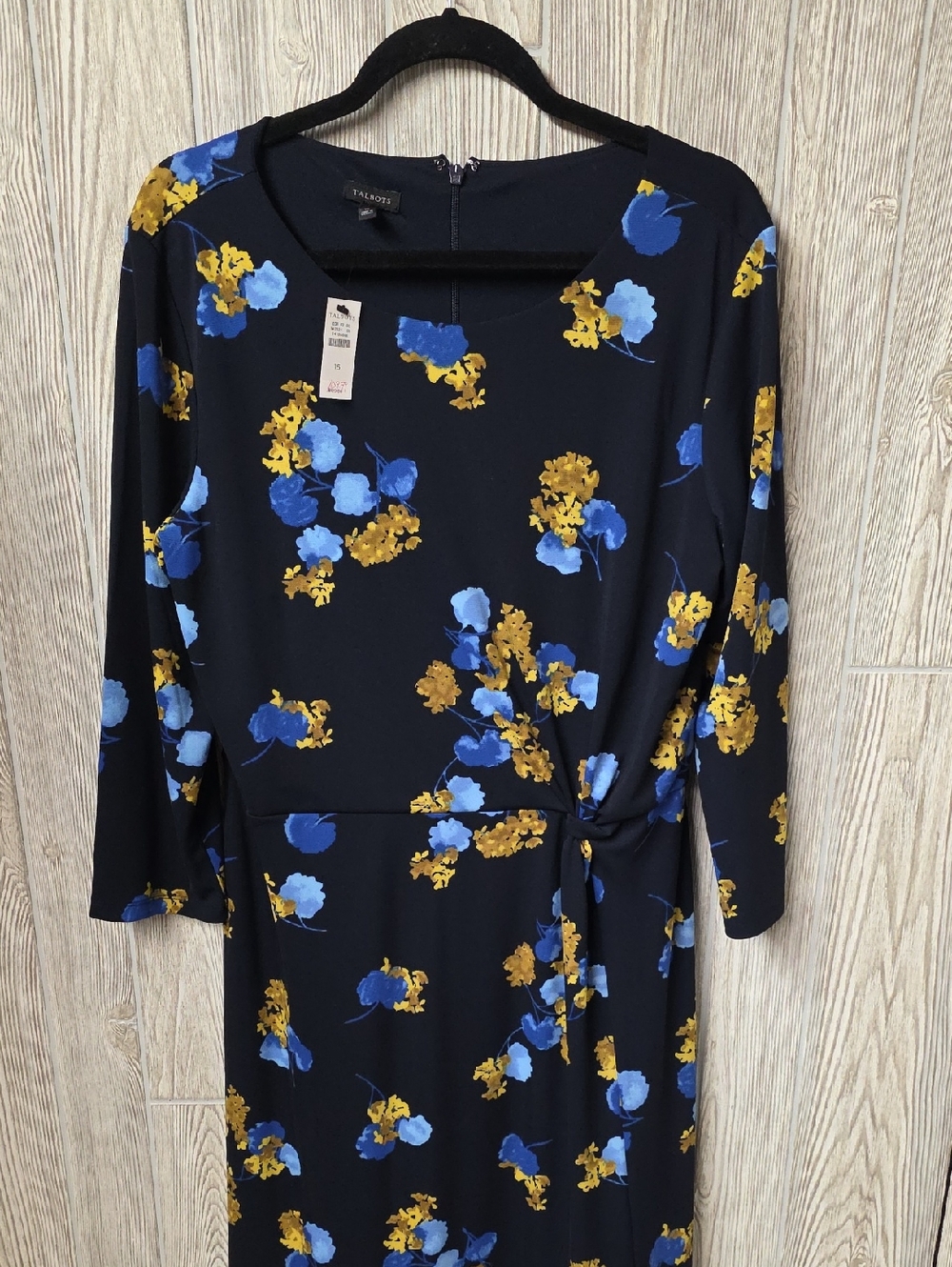 Talbots Jersey Twist Floral Midi Dress Womens Plus Size 16 NWT - Picture 2 of 13